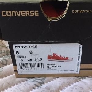 Red low top converse